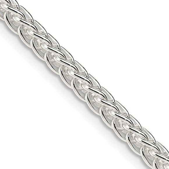 3mm, Sterling Silver Square Solid Spiga Chain Necklace, 22 Inch - Picture 1 of 6